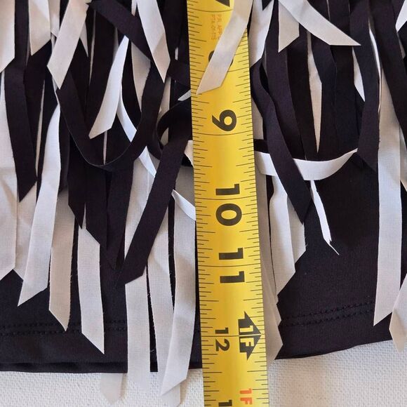 Lucky In Love Womens Black White Fringed Tennis Skort Size Small - Picture 7 of 9